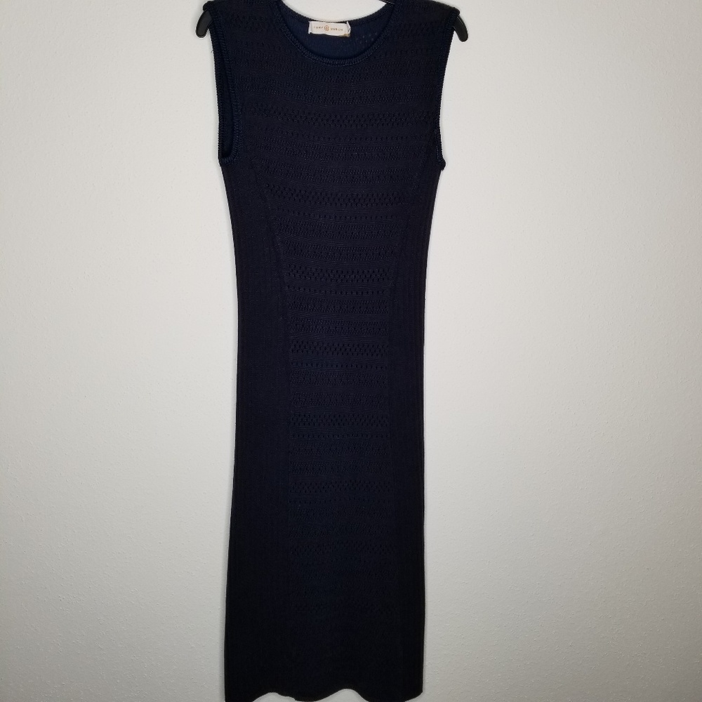 Tory Burch knit midi dress size xs sewn in slip - Picture 1 of 7
